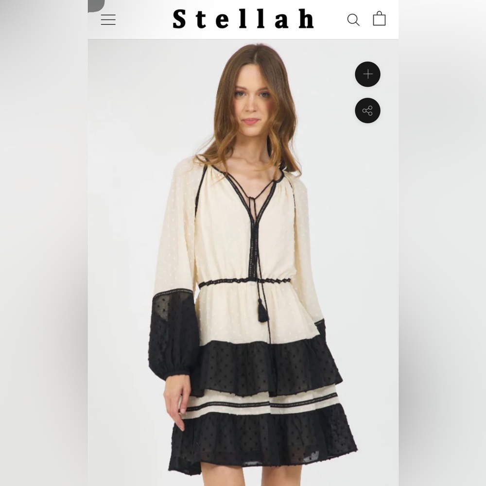 Stellah Cream and Black Dress